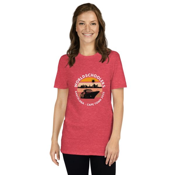 Barcelona - Cape Town 2025 | White Font | Short-Sleeve Unisex T-Shirt