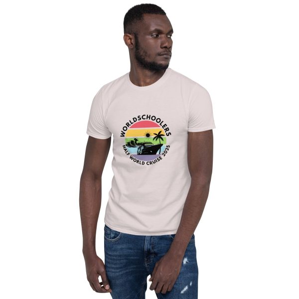 Half World Cruise 2025 | White Font | Short-Sleeve Unisex T-Shirt