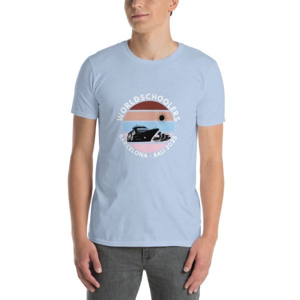 Barcelona - Bali 2025 | White Font | Short-Sleeve Unisex T-Shirt