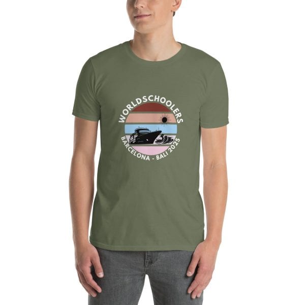 Barcelona - Bali 2025 | White Font | Short-Sleeve Unisex T-Shirt