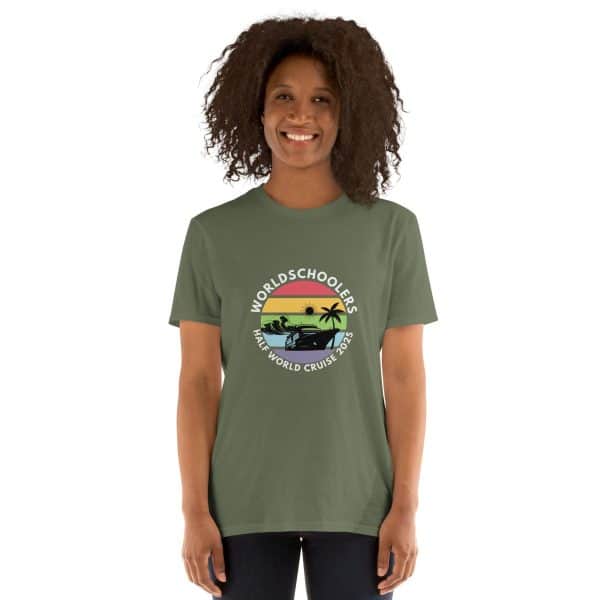 Half World Cruise 2025 | White Font | Short-Sleeve Unisex T-Shirt
