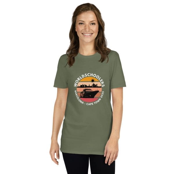 Barcelona - Cape Town 2025 | White Font | Short-Sleeve Unisex T-Shirt