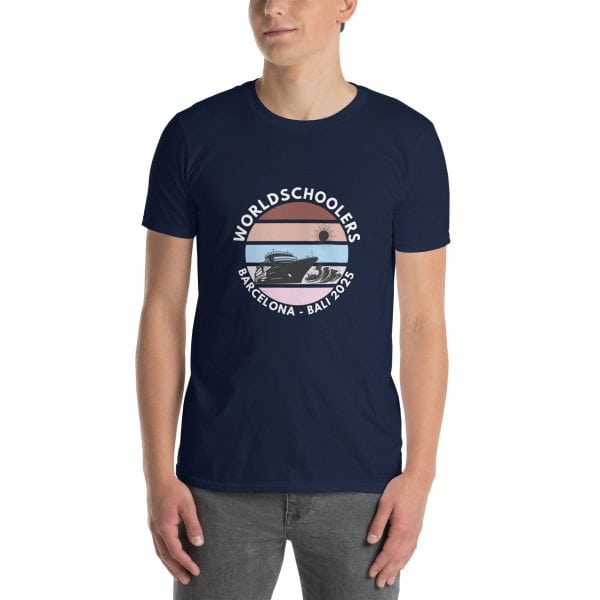 Barcelona - Bali 2025 | White Font | Short-Sleeve Unisex T-Shirt