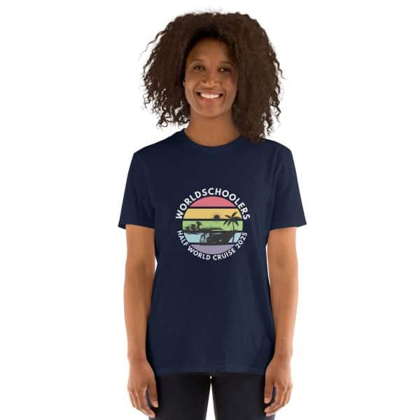 Half World Cruise 2025 | White Font | Short-Sleeve Unisex T-Shirt