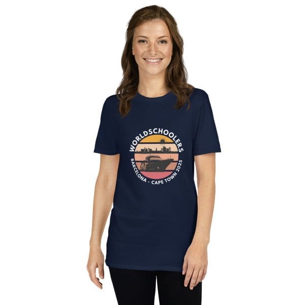 Barcelona - Cape Town 2025 | White Font | Short-Sleeve Unisex T-Shirt