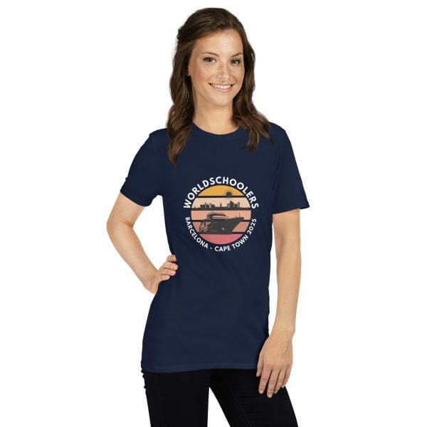 Barcelona - Cape Town 2025 | White Font | Short-Sleeve Unisex T-Shirt