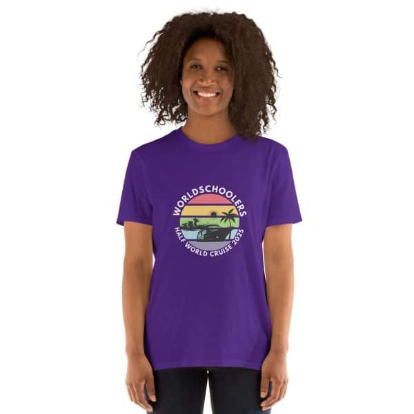 Half World Cruise 2025 | White Font | Short-Sleeve Unisex T-Shirt
