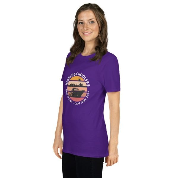 Barcelona - Cape Town 2025 | White Font | Short-Sleeve Unisex T-Shirt
