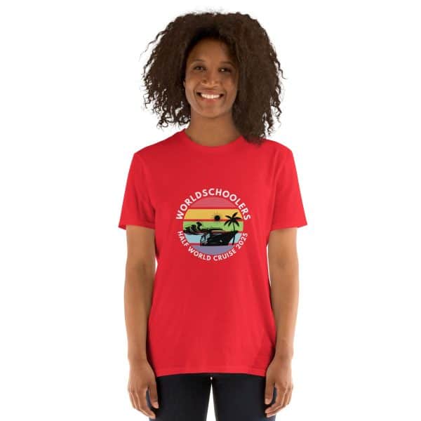 Half World Cruise 2025 | White Font | Short-Sleeve Unisex T-Shirt