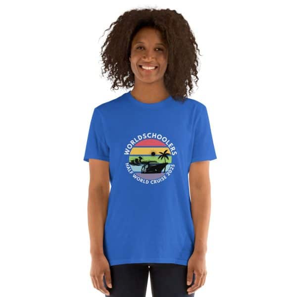 Half World Cruise 2025 | White Font | Short-Sleeve Unisex T-Shirt