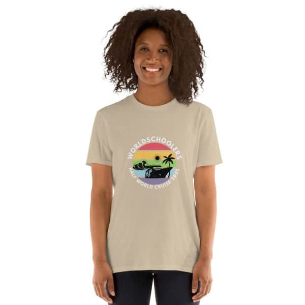 Half World Cruise 2025 | White Font | Short-Sleeve Unisex T-Shirt