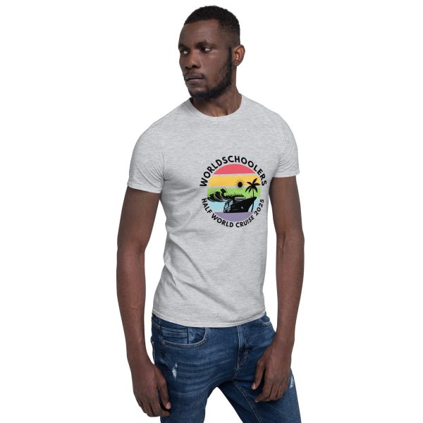 Half World Cruise 2025 | White Font | Short-Sleeve Unisex T-Shirt