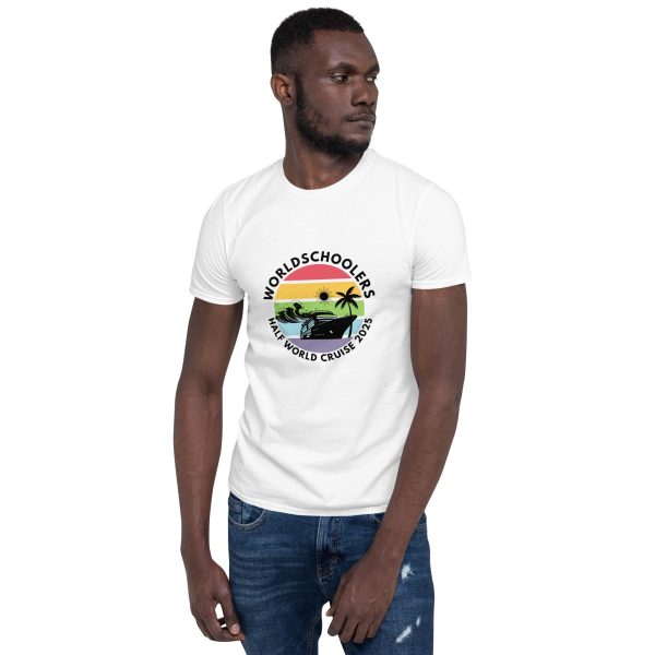 Half World Cruise 2025 | White Font | Short-Sleeve Unisex T-Shirt