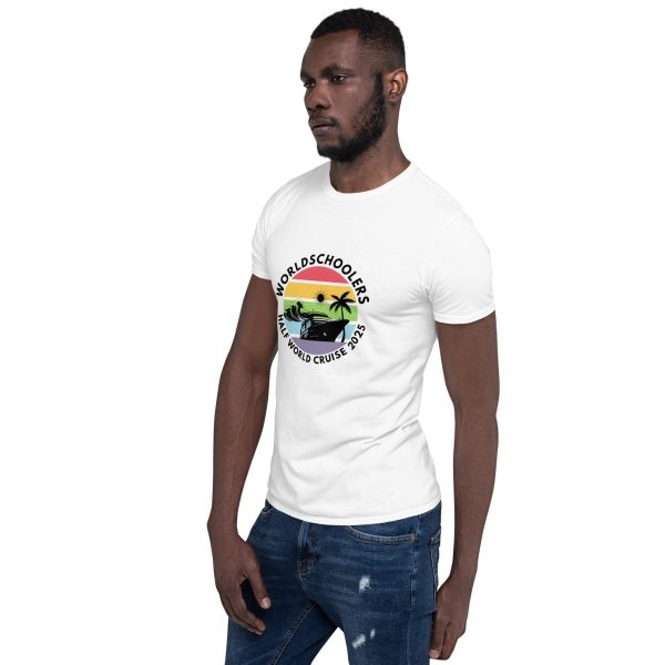 Half World Cruise 2025 | White Font | Short-Sleeve Unisex T-Shirt