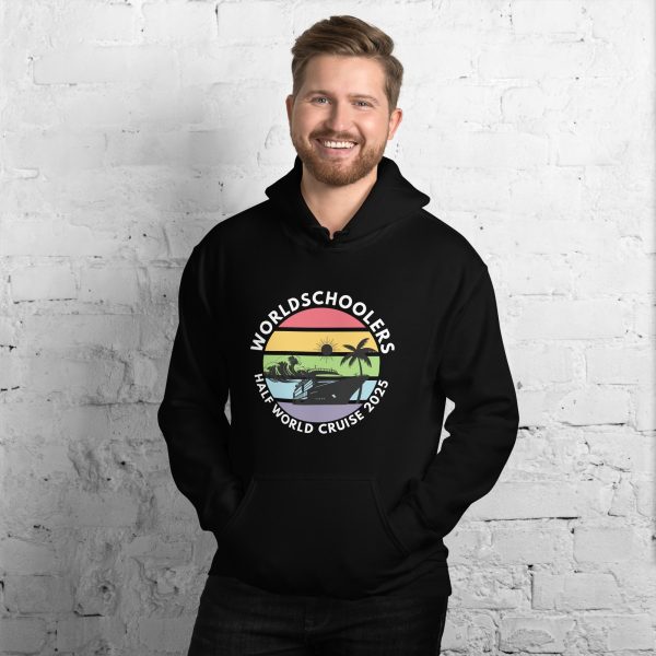 Half World Cruise 2025 | White Font | Unisex Hoodie