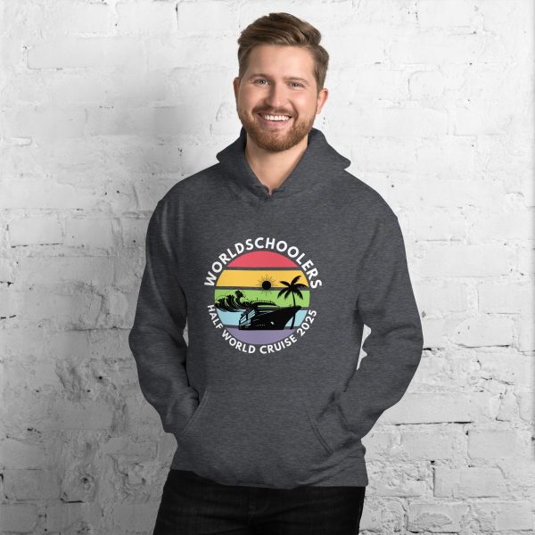 Half World Cruise 2025 | White Font | Unisex Hoodie