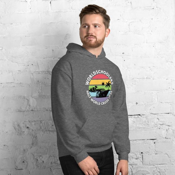 Half World Cruise 2025 | White Font | Unisex Hoodie