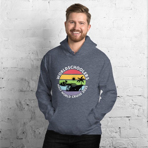 Half World Cruise 2025 | White Font | Unisex Hoodie