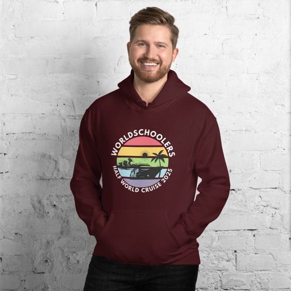 Half World Cruise 2025 | White Font | Unisex Hoodie