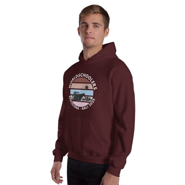 Barcelona - Bali 2025 | White Font | Unisex Hoodie