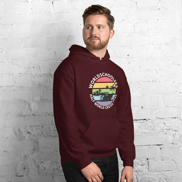 Half World Cruise 2025 | White Font | Unisex Hoodie