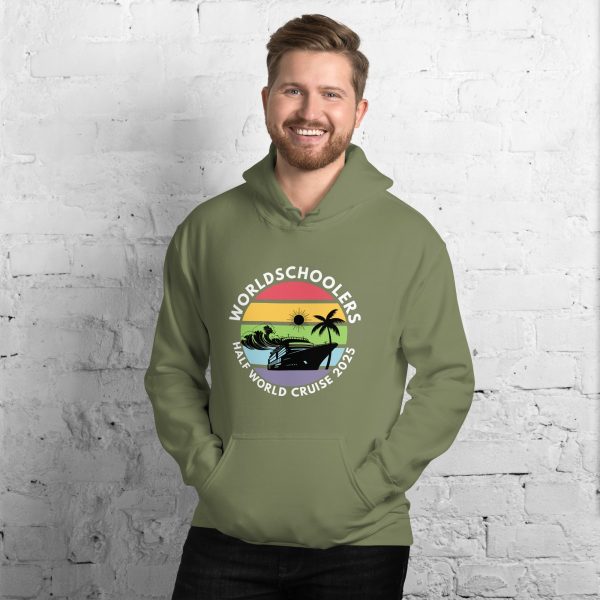 Half World Cruise 2025 | White Font | Unisex Hoodie