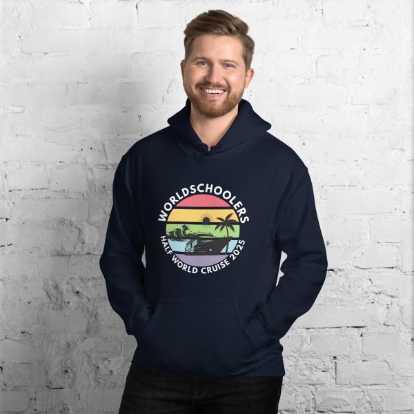 Half World Cruise 2025 | White Font | Unisex Hoodie