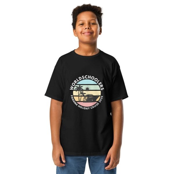 Panama Holiday Cruise 2025 | White Font | Youth Classic Tee