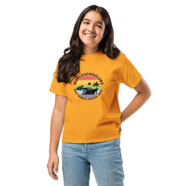 Half World Cruise 2025 | Black Font | Youth Classic Tee