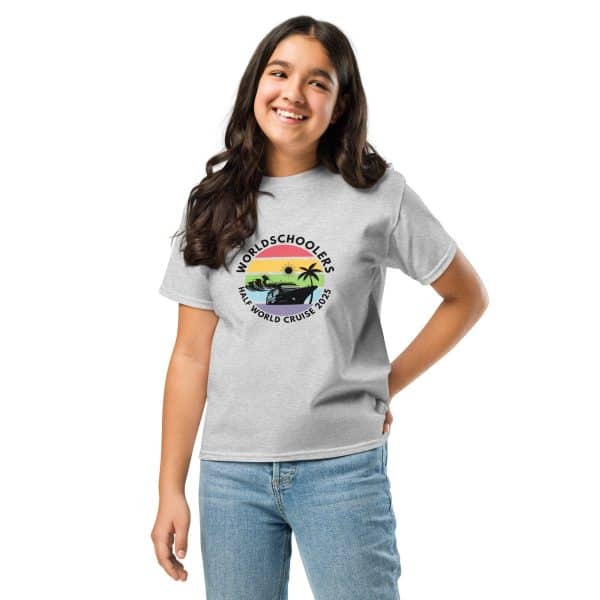 Half World Cruise 2025 | Black Font | Youth Classic Tee