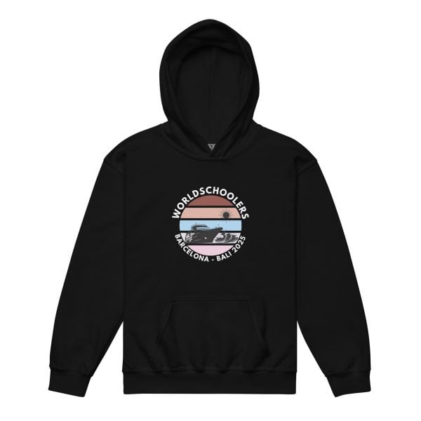 Barcelona - Bali 2025 | White Font | Youth Hoodie