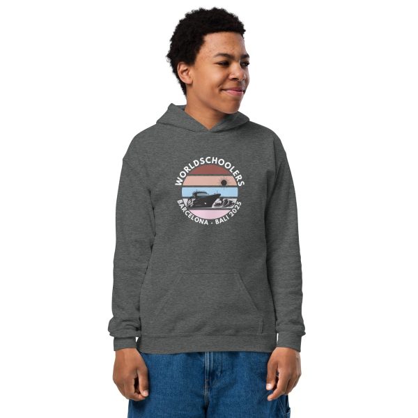 Barcelona - Bali 2025 | White Font | Youth Hoodie